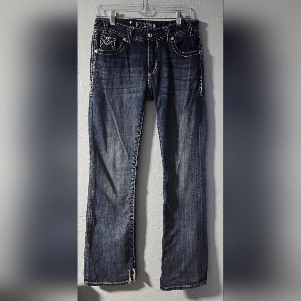 Rock & Roll Cowgirl Mid-Rise Bootcut Jeans - 30x34